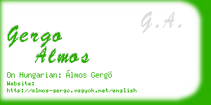 gergo almos business card