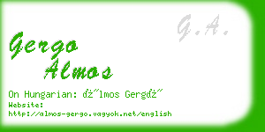 gergo almos business card